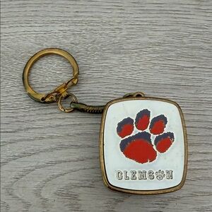 Vintage Sankyo Clemson Paw Keychain